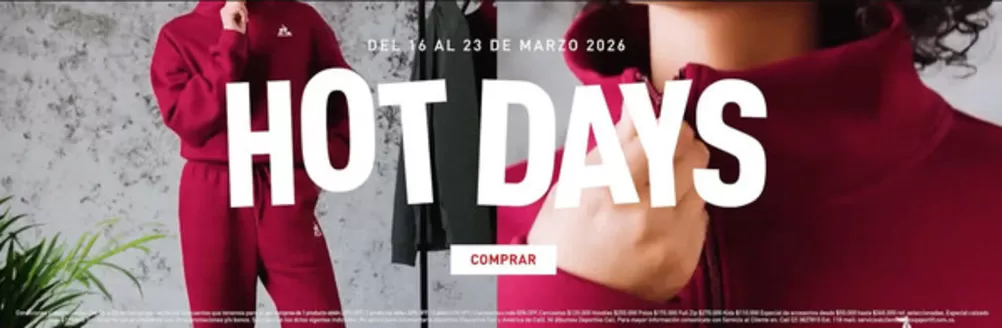 Catálogo Le Coq Sportif en Rionegro Antioquia | Hot Days | 2026-03-19T00:00:00.000Z - 2026-03-23T00:00:00.000Z