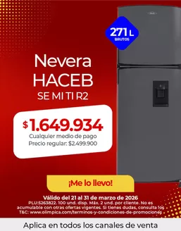 Catálogo Olímpica en Soacha | Ofertas para cazadores de gangas | 2026-03-21T00:00:00.000Z - 2026-03-31T00:00:00.000Z