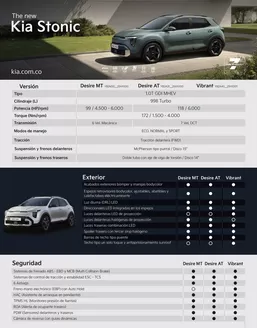 Catálogo Almotores en La Hormiga | Ficha Técnica The New Kia Stonic | 2026-03-24T00:00:00.000Z - 2026-12-31T00:00:00.000Z