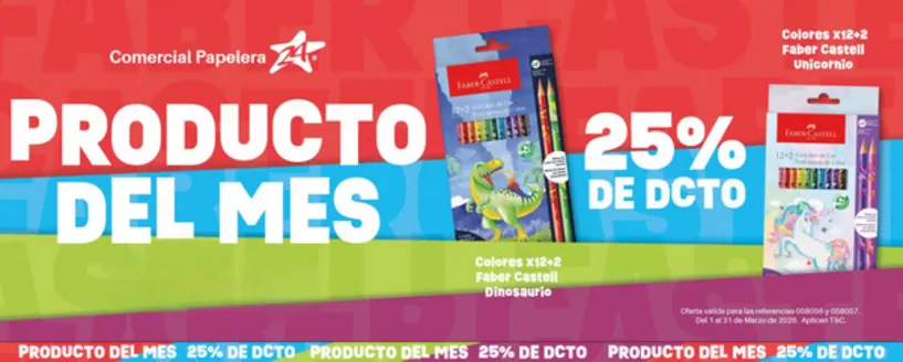 Catálogo Comercial Papelera en Bogotá | Producto del Mes 25% OFF y 15% OFF | 2026-03-26T00:00:00.000Z - 2026-03-31T00:00:00.000Z