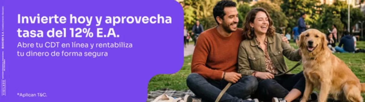 Catálogo Ban100 en Montería | Invierte hoy y aprovecha tasa del 12% Ε.Α. | 2026-03-26T00:00:00.000Z - 2026-03-31T00:00:00.000Z