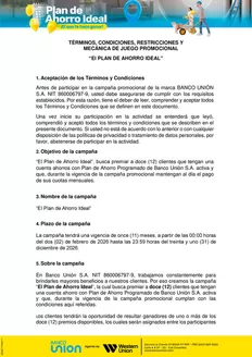 Catálogo Banco Union en Montería | El Plan de Ahorro Ideal | 2026-03-26T00:00:00.000Z - 2026-12-31T00:00:00.000Z