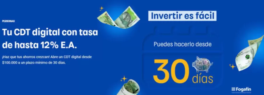 Catálogo Banco de Bogotá en Montería | Tu CDT Digital con tasa de hasta 12% E.A | 2026-03-26T00:00:00.000Z - 2026-03-31T00:00:00.000Z