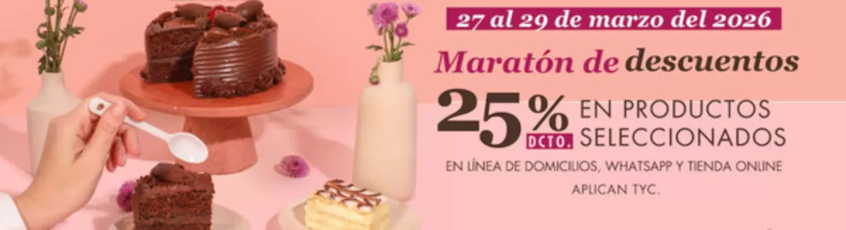 Catálogo Repostería Deli en Bogotá | Maraton de Descuentos 20% OFF - 25% OFF | 2026-03-27T00:00:00.000Z - 2026-03-31T00:00:00.000Z