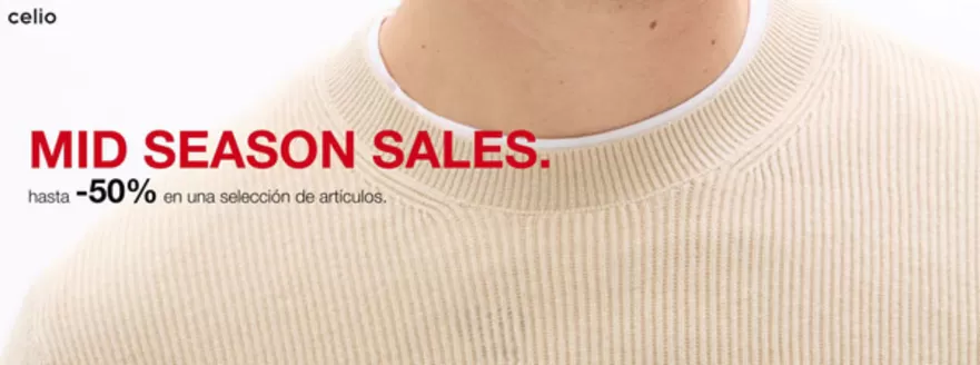 Catálogo Celio en Popayán | Mid Season Sales Hasta 50% OFF | 2026-03-27T00:00:00.000Z - 2026-03-31T00:00:00.000Z