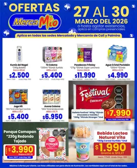 Catálogo MercaMío en Soacha | Ofertas principales para todos los cazadores de gangas | 2026-03-27T00:00:00.000Z - 2026-03-30T00:00:00.000Z