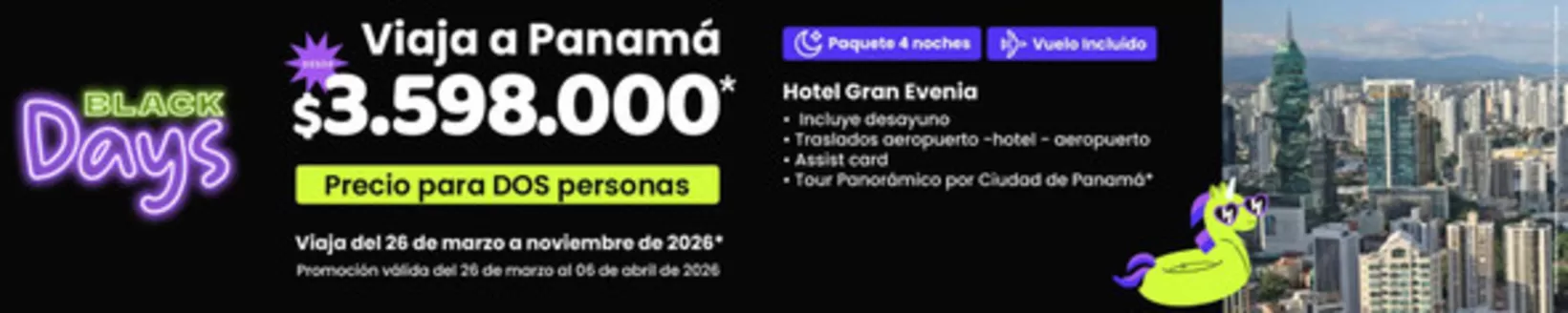 Catálogo On Vacation | Viaja a Panamá Desde $3.598.000* | 2026-03-30T00:00:00.000Z - 2026-04-06T00:00:00.000Z