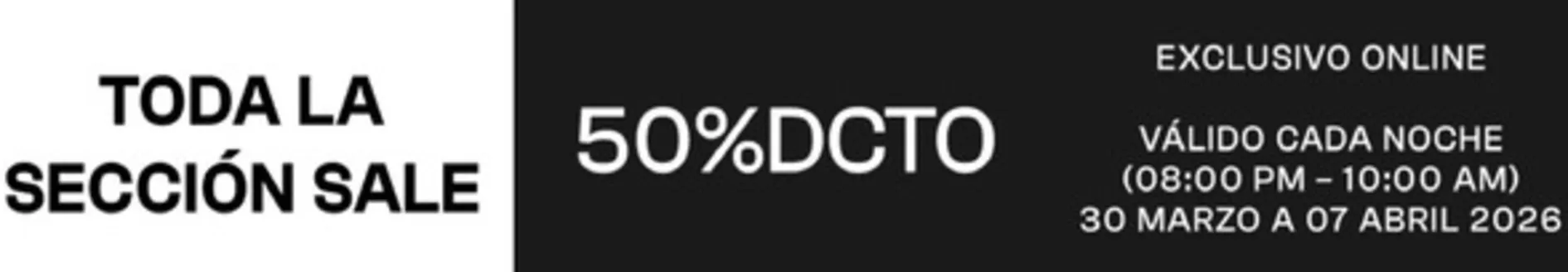 Catálogo Naf Naf en Sopó | Todo la Seccion Sale 50% DCTO | 2026-04-01T00:00:00.000Z - 2026-04-07T00:00:00.000Z