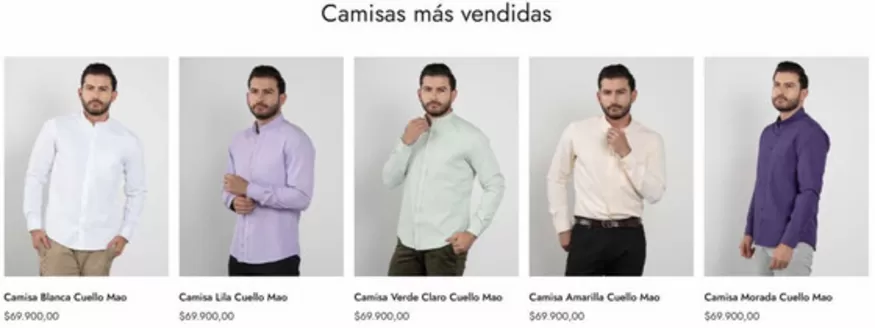 Catálogo Camisería Europea en Popayán | Camisas más vendidas | 2026-04-03T00:00:00.000Z - 2026-04-17T00:00:00.000Z