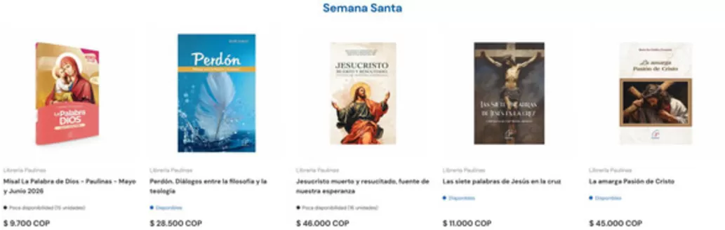 Catálogo Librerías Paulinas | Semana Santa | 2026-04-03T00:00:00.000Z - 2026-04-06T00:00:00.000Z