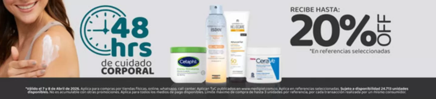 Catálogo MediPiel | 48hrs recibe Hasta 20% OFF | 2026-04-07T00:00:00.000Z - 2026-04-30T00:00:00.000Z