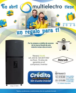 Catálogo Multielectro en Tunja | Ofertas Multielectro | 2026-04-01T00:00:00.000Z - 2026-04-30T00:00:00.000Z