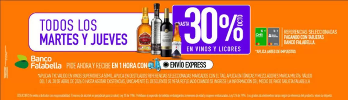 Catálogo Dislicores en Envigado | 30% OFF en Vinos y Licores | 2026-04-07T00:00:00.000Z - 2026-04-30T00:00:00.000Z