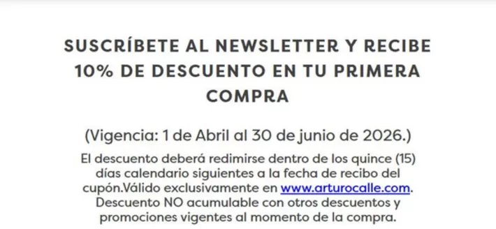 Catálogo Arturo Calle en Montería | 10% OFF en tu primer Compra | 2026-04-08T00:00:00.000Z - 2026-06-30T00:00:00.000Z
