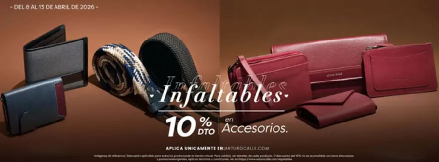 Catálogo Arturo Calle en Montería | 10% OFF en Accesorios, 15% en Trajes & Smoking | 2026-04-08T00:00:00.000Z - 2026-04-13T00:00:00.000Z