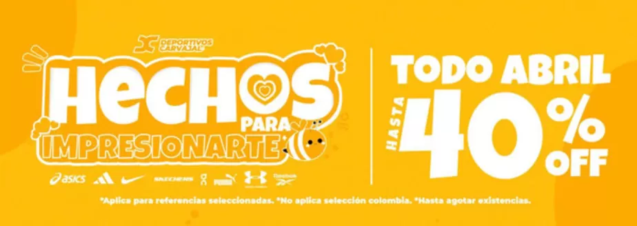 Catálogo Deportivos Carvajal en San Pedro de los Milagros | Todo Abril Hasta 40% OFF | 2026-04-08T00:00:00.000Z - 2026-04-30T00:00:00.000Z
