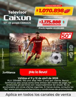 Catálogo Olímpica en Ciénega | Excelente oferta para todos los clientes | 2026-04-11T00:00:00.000Z - 2026-04-12T00:00:00.000Z