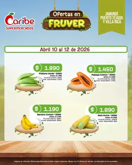 Catálogo Caribe Supermercados en Ciénega | Excelente oferta para todos los clientes | 2026-04-10T00:00:00.000Z - 2026-04-12T00:00:00.000Z
