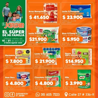 Catálogo Autoservicio El Jardín en Aguazul | Ofertas Autoservicio El Jardín | 2026-04-15T00:00:00.000Z - 2026-04-21T00:00:00.000Z