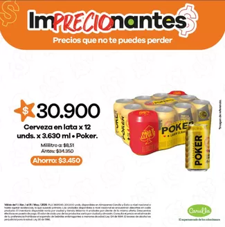 Catálogo Carulla en Distracción | Precios que no te puedes perder Poker x12 $30.900 | 2026-04-17T00:00:00.000Z - 2026-05-31T00:00:00.000Z