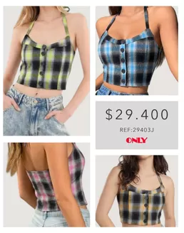 Catálogo Almacenes Only | Hermosa Blusa crop top escocés $29.400 | 2026-04-17T00:00:00.000Z - 2026-04-30T00:00:00.000Z