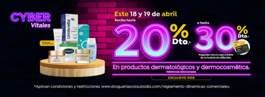 Catálogo Droguerías Colsubsidio en El Carmen de Bolívar | Ofertas principales para todos los clientes | 2026-04-18T00:00:00.000Z - 2026-04-19T00:00:00.000Z