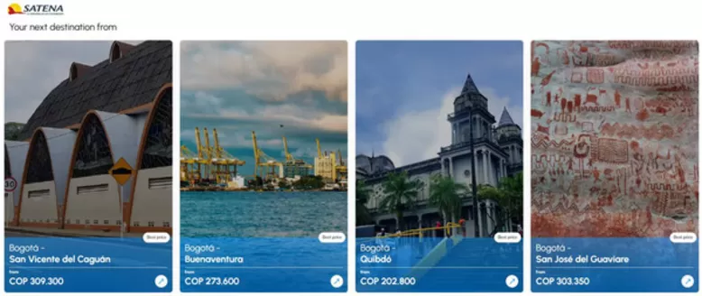 Catálogo Satena en Bello | Tu próximo destino | 2026-04-20T00:00:00.000Z - 2026-04-22T00:00:00.000Z