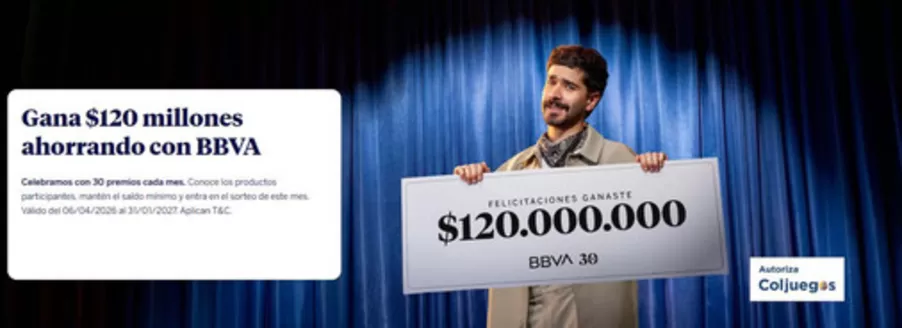 Catálogo BBVA en Buenaventura | Gana $120 millones ahorrando con BBVA | 2026-04-22T00:00:00.000Z - 2027-01-31T00:00:00.000Z