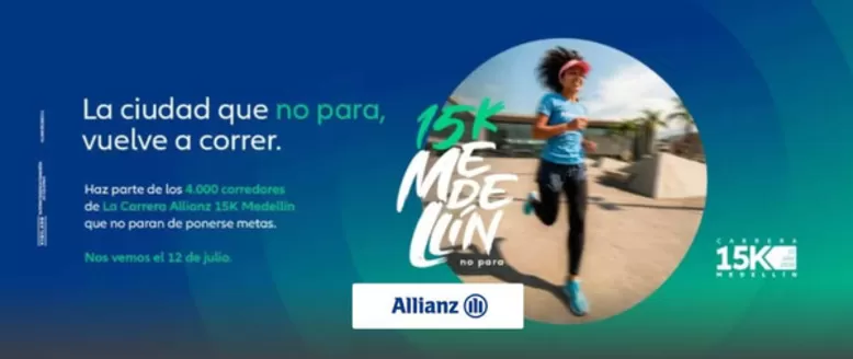 Catálogo Allianz en Buenaventura | La Carrera Allianz 15K Medellín | 2026-04-22T00:00:00.000Z - 2026-07-12T00:00:00.000Z