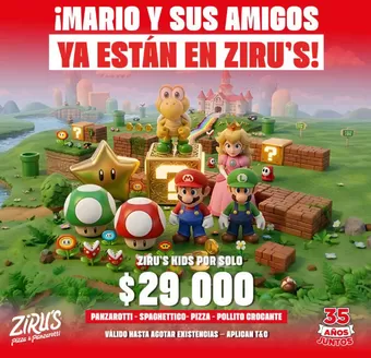 Catálogo Zirus Pizza en Valle de San José | Panzarotti, spaguetti, pizza y pollito crocante por $29.000 | 2026-04-27T00:00:00.000Z - 2026-04-30T00:00:00.000Z