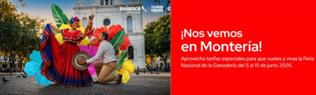 Catálogo Avianca en San Pelayo | Nos vemos en Montería | 2026-04-29T00:00:00.000Z - 2026-06-15T00:00:00.000Z