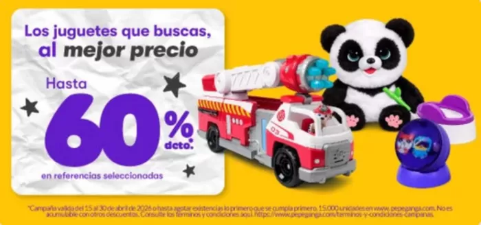 Catálogo Pepe Ganga | Mejor Precio hasta 60% OFF en juguetes, hasta 20% OFF en cocina | 2026-04-29T00:00:00.000Z - 2026-04-30T00:00:00.000Z