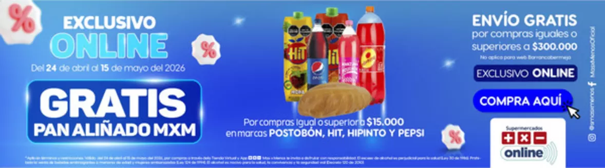 Catálogo Más x Menos | Ahorra ahora con nuestras ofertas | 2026-04-24T00:00:00.000Z - 2026-05-15T00:00:00.000Z