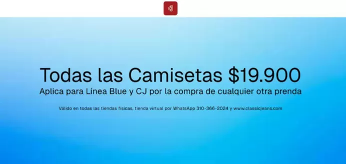 Catálogo Classic Jeans | Todas las Camisetas $19.900 | 2026-05-05T00:00:00.000Z - 2026-05-10T00:00:00.000Z