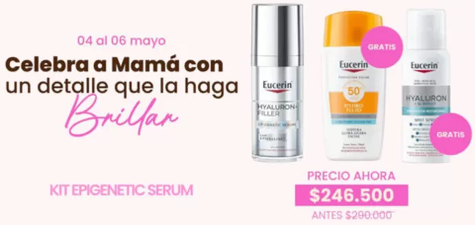 Catálogo Dermalife | Celebra a Mamá con Eucerin precio ahora $246.500 | 2026-05-05T00:00:00.000Z - 2026-05-06T00:00:00.000Z