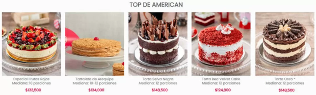 Catálogo American Cheesecakes en Barrancabermeja | Top de American | 2026-05-08T00:00:00.000Z - 2026-05-12T00:00:00.000Z
