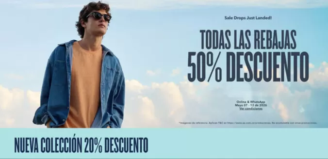 Catálogo American Eagle | Todas las Rebajas 50% OFF, nueva coleccion 20% OFF | 2026-05-11T00:00:00.000Z - 2026-05-12T00:00:00.000Z