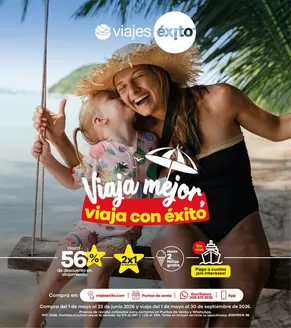 Catálogo Viajes Éxito | Viaja mejor, viaja con exito | 2026-05-13T00:00:00.000Z - 2026-06-24T00:00:00.000Z