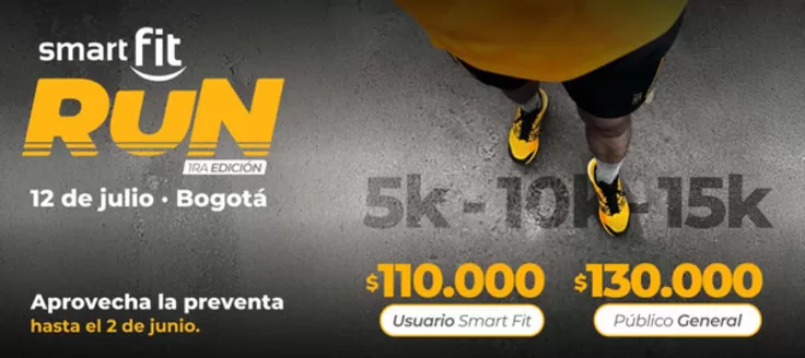 Catálogo Smart Fit | Run $110.000 usuario smart fit, $130.000 publico general | 2026-05-15T00:00:00.000Z - 2026-06-02T00:00:00.000Z