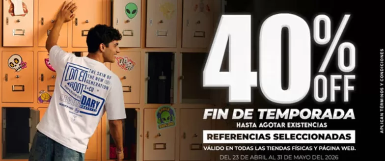 Catálogo Roott + Co | 40% OFF en Ref. Selecc., Camisetas $44.900 | 2026-05-15T00:00:00.000Z - 2026-05-31T00:00:00.000Z