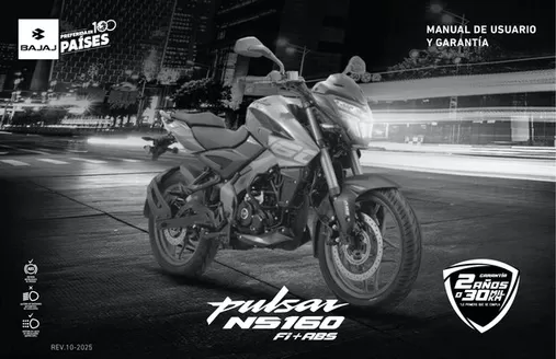 Catálogo Bajaj en González | Pulsar ns160 fi abs 2026 | 2026-05-18T00:00:00.000Z - 2027-01-03T00:00:00.000Z