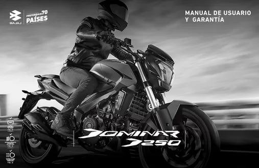 Catálogo Bajaj en González | Manual de Usuario y Garantia DOMINAR 250 | 2026-05-18T00:00:00.000Z - 2027-01-03T00:00:00.000Z