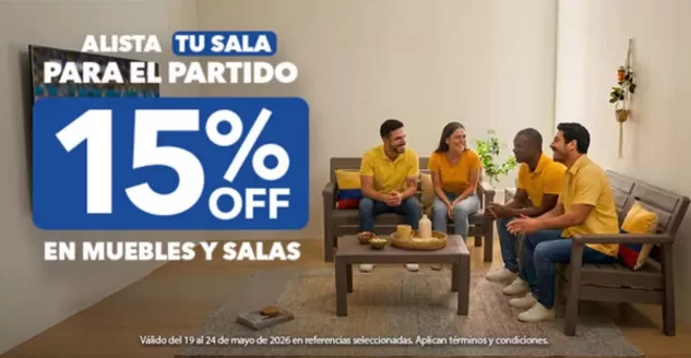 Catálogo Rimax | 15% OFF en muebles y salas | 2026-05-19T00:00:00.000Z - 2026-05-24T00:00:00.000Z