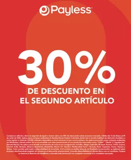 Catálogo Payless en Arjona | 30% OFFen segundo artículo | 2026-05-21T00:00:00.000Z - 2026-06-09T00:00:00.000Z