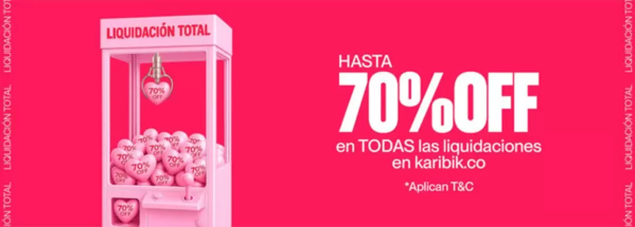 Catálogo Karibik | Hasta 70%OFF en TODAS las liquidaciones | 2026-05-22T00:00:00.000Z - 2026-05-31T00:00:00.000Z