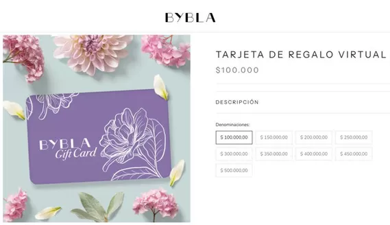 Catálogo Bybla | Tarjeta de regalo virtual $100.000 | 2026-05-22T00:00:00.000Z - 2026-06-30T00:00:00.000Z