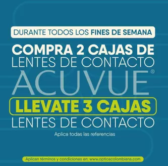 Catálogo Óptica Colombiana | Compra 2 caja de lentes llevate 3 cajas lentes de contacto | 2026-05-25T00:00:00.000Z - 2026-05-31T00:00:00.000Z