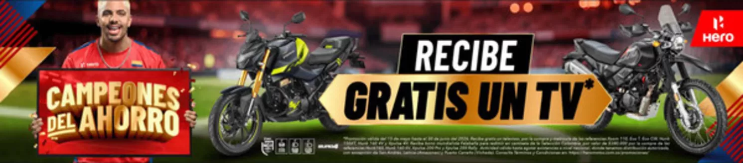 Catálogo Hero Motos | Recibe Gratis un TV | 2026-05-26T00:00:00.000Z - 2026-06-30T00:00:00.000Z