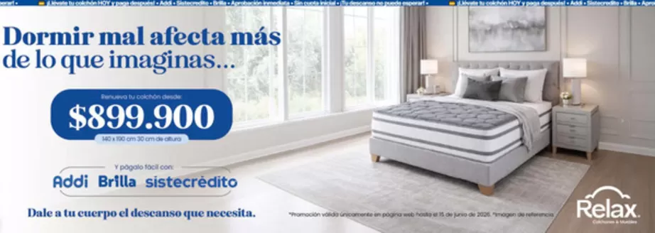 Catálogo Colchones Relax | Renueva tu colchon desde $899.900 | 2026-05-26T00:00:00.000Z - 2026-06-15T00:00:00.000Z