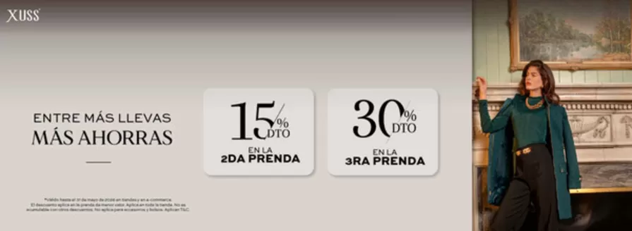 Catálogo Xuss | En la 2da prenda con 15% OFF, 3ra prenda con 30% OFF | 2026-05-29T00:00:00.000Z - 2026-05-31T00:00:00.000Z